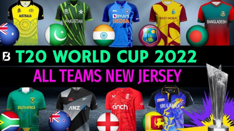 The 2022 T20 World Cup will feature new jerseys for each of the participating teams.