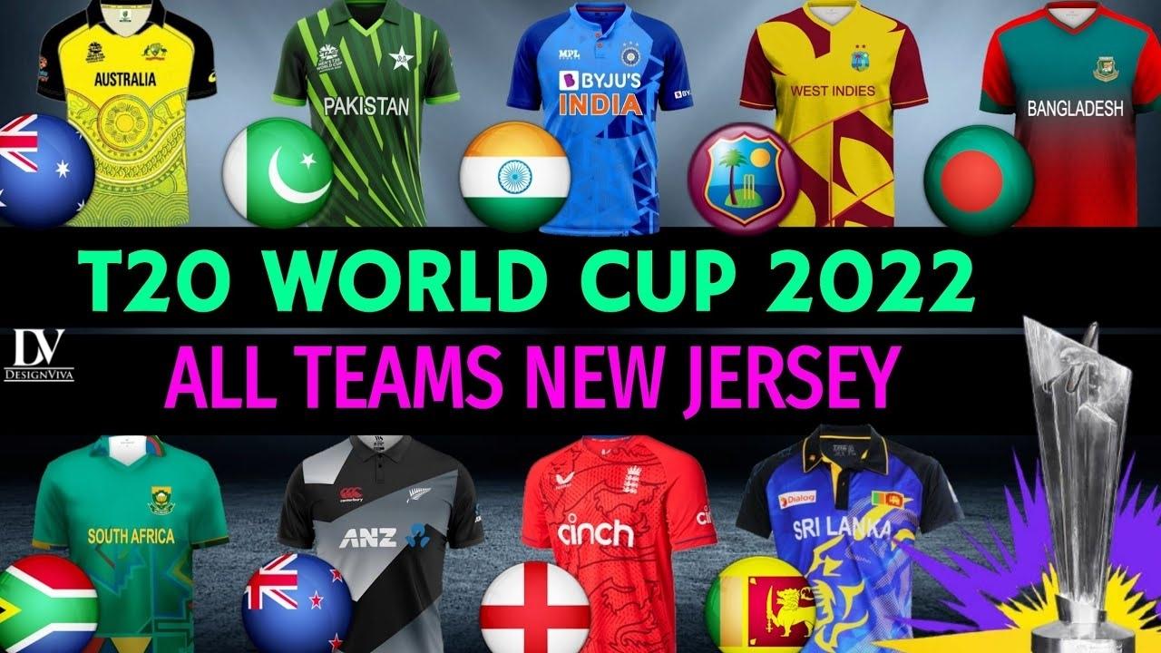 The 2022 T20 World Cup will feature new jerseys for each of the participating teams.